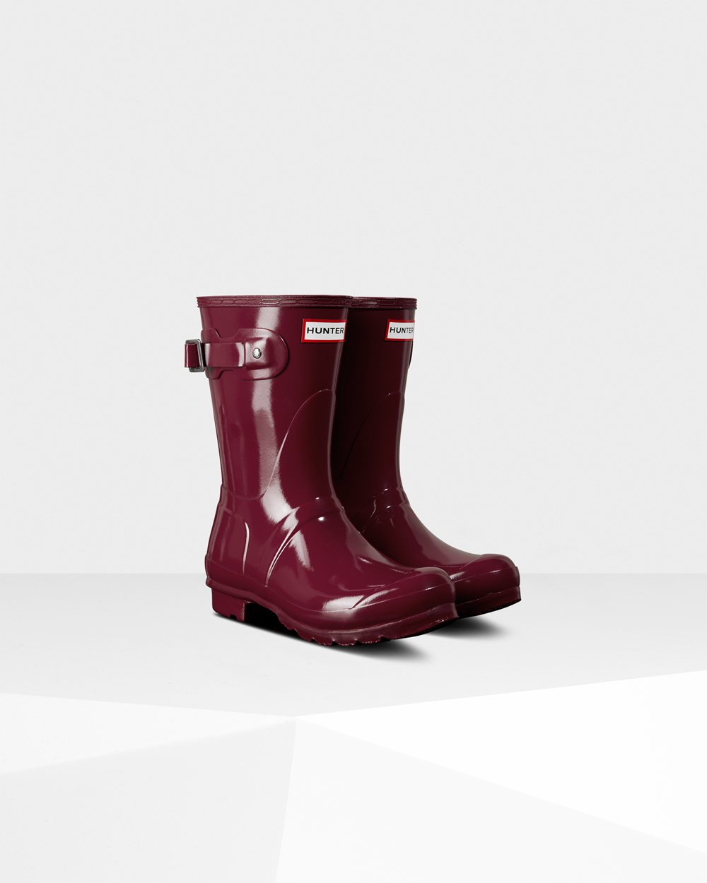 Botas De Cortas Original Gloss Hunter Mujer - Rojos - 917628HDS